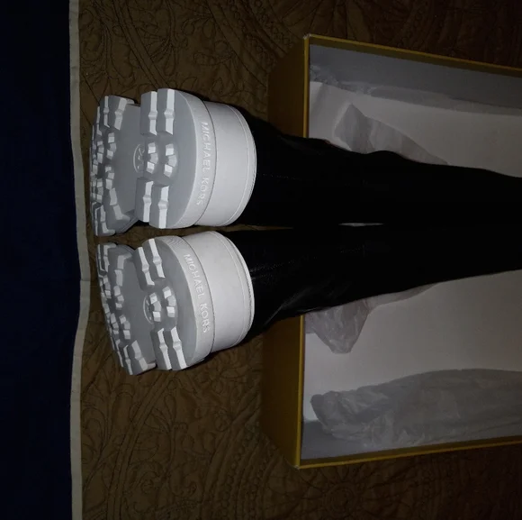 Michael Kors Ridley Lug Sole Tall Boots - Picture 11 of 11